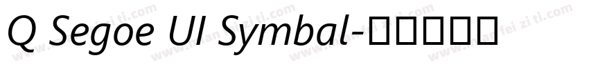 Q Segoe UI Symbal字体转换